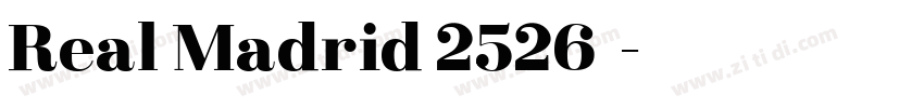 Real Madrid 2526字体字体转换
